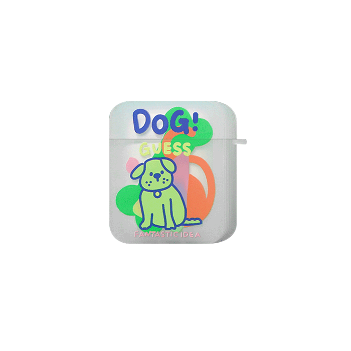 DOG 반투명 캐릭터 에어팟 케이스